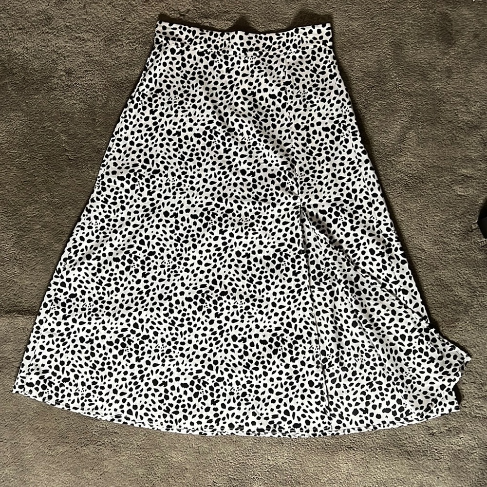 animal print midi skirt